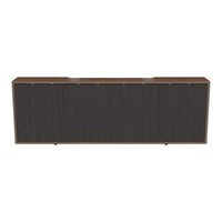 Middle Atlantic C3K4D1HB9A6ZPLBK C3 HPL Woodkit, 4 Bay, 32" High, Montana Walnut with Blackened Legno Doors, TAA Compliant