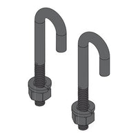 Middle Atlantic CLH-JBOLT Cable Ladder 5/16" J-Bolt with Nuts, 2-Pack