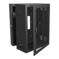 Middle Atlantic CWR-18-17VD CWR Series Swinging Wall Mounted Rack with Vented Door and 6 D-Rings, 17" Depth, 18U RSM