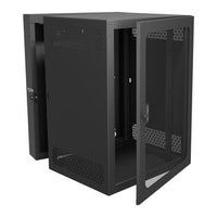 Middle Atlantic CWR-18-26VD CWR Series Data Swing Wall Rack, 26" Depth, 18U RMS, Black