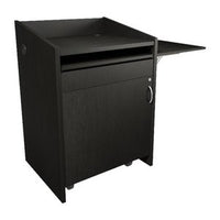 Middle Atlantic L2LDC2FCMGE Pre-Configured L2 Series Lectern with Connectivity and Flip Up Shelf, Grained Ebony, TAA Compliant