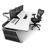 Middle Atlantic LH-XTCLHS LundHalsey x-Type Broadcast Air Console with Adjustable Height, Large, 83"W x 39"D, TAA Compliant