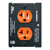 Middle Atlantic M-20IGA MPR Module, Duplex Iso Ground, 20A, 4" Deep, Black