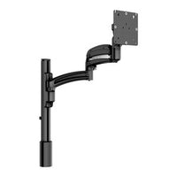 Middle Atlantic MM3-C-120-BK MM3 Single Monitor Dynamic Column Mount