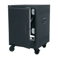 Middle Atlantic PTRK-14 PTRK Series 14U RMS Portable Rolling 4-Post Floor Standing Rack, 24" Depth
