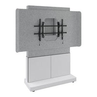Middle Atlantic FM-DS-4875FW-D8W Forum Floor-to-Wall Mount 2-Bay Display Stand, Designer White, TAA Compliant, Silver Gray