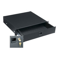 Middle Atlantic TD2LK Heavy Duty Rack Mounted Drawer, Textured Face with Lock