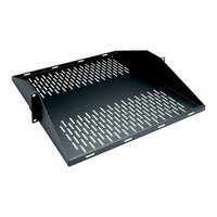 Middle Atlantic U2MS Vented Series Center Mount Utility Rack Shelf, 18" Depth, 2U RMS, Black