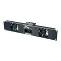 Middle Atlantic UQFP-2 UQFP Series Ultra Quiet Fan Panel, 50 CFM, 24dB, Black