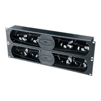 Middle Atlantic UQFP-4RA-I/O 100 CFM Fan Panel, 30dB, Anodized, Intake / Exhaust, 2U RMS, Black