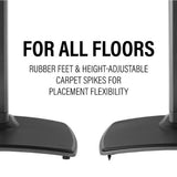 Sanus WSSE1A1-B2 Height-Adjustable Speaker Stand for Sonos Era 100 - Single (Black)