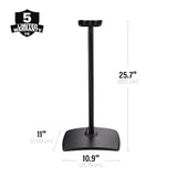 Sanus WSSE3A2-B2 Height-Adjustable Speaker Stands for Sonos Era 300 - Pair (Black)