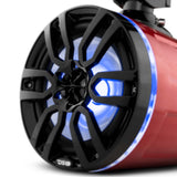 NXL 8" Marine and Powersports Towers LED RGB Lights 125 Watts Rms - Red