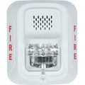 System Sensor P4WL L-Series Indoor Selectable Output Horn Strobe, 4-Wire, Wall Mount, "FIRE" Marking, White