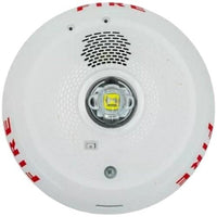 System Sensor PC2WLED L-Series 2-Wire LED Horn Strobe, Ceiling-Mount, Marked FIRE, White