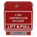 Potter 1000403-10 RMS-1T-Wallplate Fire Suppression Station, White Text, Red