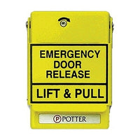 Potter RMS-2T-LP-WP-KL Single Action Pull Station, Yellow