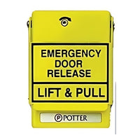 Potter 1000620-36 RMS-2T-WP-LP-KL Pull Station Chemical Spill, Black Text, Yellow