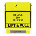 Potter 1000623 Manual Pull Stations, SPST, Dual Action Weather Proof, DELUGE SPK RELEASE, Yellow