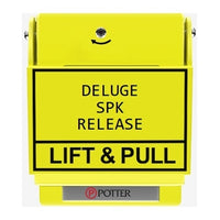 Potter 1000623 Manual Pull Stations, SPST, Dual Action Weather Proof, DELUGE SPK RELEASE, Yellow