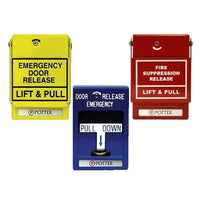 Potter 1000747-1 Conventional Pull Station, Weatherproof, Dual Action, SPST, Yellow