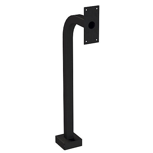 Pedestal Pro 22PE1-DOOR-01-CRS 36" Steel Gooseneck Pedestal for DoorBird 2101V, Black