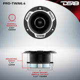 4" High Compression Neodymium Tweeter | 150W RMS 1.25 " Polyimide 4-Ohm Vc