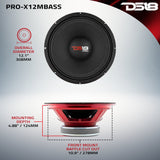 PRO-X 12" Mid-Bass Loudspeaker | 500W RMS 8-Ohm