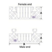 Hubbell HBLTRED5ECFB Kellems 5-Channel Female End Caps (2-Females) TredTrak, Yellow