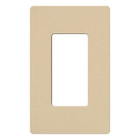 Lutron SC-1-DS Claro Screwless Wall Plate; 1-Gang Satin Decora Faceplate; Desert Stone