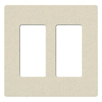 Lutron SC-2-LS Satin Colors 2-Socket Faceplate; Limestone
