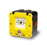 Federal Signal CP-BG-M-Y-2-NNN-00-1 M20 Flameproof and Hazardous Location Break Glass, Dual Switch, Yellow