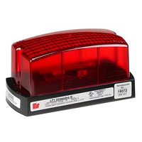 Federal Signal LP1-024R LP1 StreamLine Low Profile Mini Strobe, Surface Mount, 24VDC, Red Lens, Black