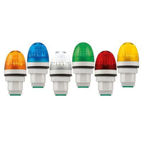 Federal Signal PMLST-012-024A Panel Mount Multifunctional LED Beacon, Steady, Amber Lens, Gray