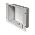 Peerless-AV IBA2AC-W In-Wall Accessory Box with 125V Duplex Power Receptacle for Recessed Cable Management and Power Storage, White