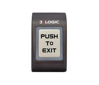 R-MEXIT-CHAR Exit Device, Mini Metal Surface Mount Push to Exit Button, Charcoal