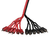 Level 2 RCA 100% Copper OFC Y Connector 2 MALE to 12 MALE 1.5 Feet - RED