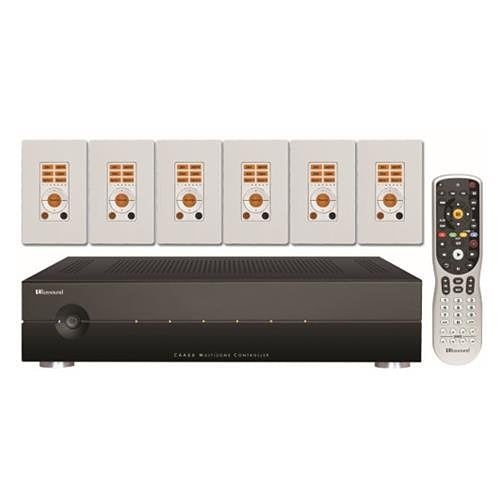 Russound CAA66K 8-Piece Kit, Includes (6) KP6 Keypads, (1) SRC1 Remote, and (1) CAA66 Controller/Amplifier