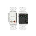 RDL D-TPR2A Active Two-Pair Receiver, Twisted Pair Format-A, Stereo RCA Jack Outputs, White