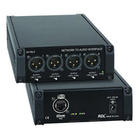 RDL AV-NL4 Network to Audio Interface, Converts 4-Dante Network Audio Signals to Balanced Analog