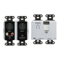 RDL DDB-RN31 Wall-Mounted Bi-Directional Mic/Line Dante Interface 4x4
