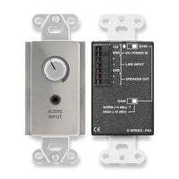 RDL DS-PA3 Series 3.5W Wall-Mounted Audio Amplifier with Inputs, Stainless Steel