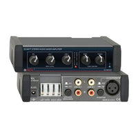RDL EZ-MXA20 20W Stereo Audio Mixer-Amplifier with EQ and Power Supply, 8 ohm