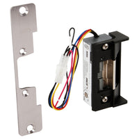 RCI L6505 32D 6 Series Electric Strike, Low Profile, Round Corner Faceplate, Satin Stainless Steel