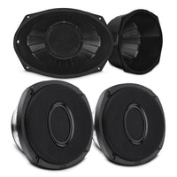 6x9” Hybrid Motorcycle Speaker Bundle – Slim 2-Way Loudspeakers + Sealed ABS Baffles (Pair) | IP65 Water-Resistant, High Output