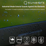 SunBrite SB-SE-43-4K-BL 43" SE LED HDR Outdoor TV with Speaker Bar, Partial Sun, Black