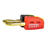 Speaker Snap SSBP2 High Connectivity Snap Lock Gold Plated Banana Plug Connectors, Compatible with 12 to 24 Gauge Speaker Wire, 1 Pair
