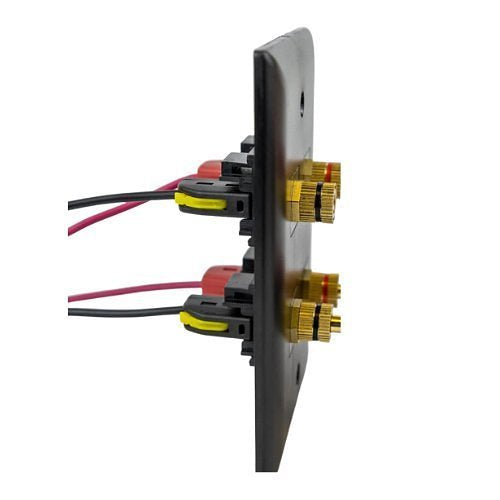 Speaker Snap SSKPB12 Keystone Binding Posts Snap Lock Connectors Compatible with 12 to 24 Gauge Speaker Wire, Black, 6 pairs