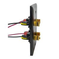 Speaker Snap SSKPB24 Keystone Binding Posts Snap Lock Connectors Compatible with 12 to 24 Gauge Speaker Wire, Black, 12 pairs