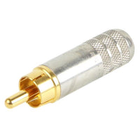 Switchcraft 3502AAU 2-Conductor Shielded RCA Straight Plug, Solid Pin, 0.290" Cable Diameter